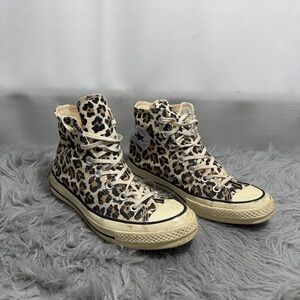 Converse Leopard Print High-Top Sneakers